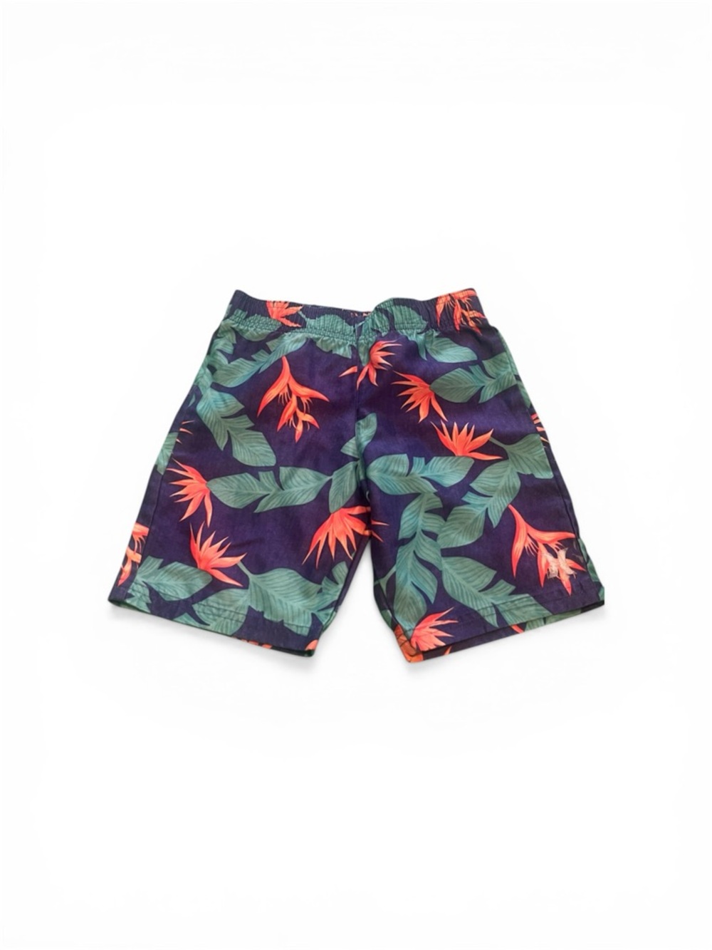 Hurley Navy Shorts with Green & Orange Tropical Print